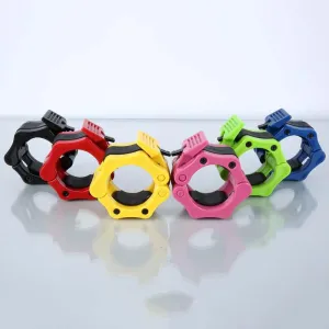 1 Pair 50MM Crossfit Dumbbells Barbell Clamps Collars Lock Fitness Musculation Standard Weightlifting Dambil Gym Plastic Buckle