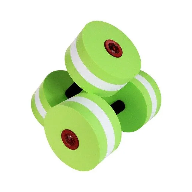 1 Pair Aquatic Fitness Barbells Foam Dumbbells Hand Bar Pool Exercise Detachable Water Exercise Detachable