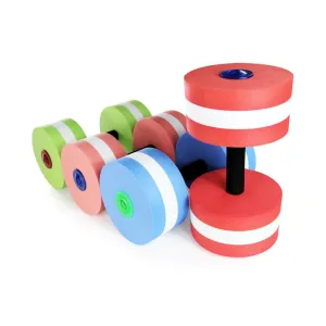 1 Pair Aquatic Fitness Barbells Foam Dumbbells Hand Bar Pool Exercise Detachable Water Exercise Detachable
