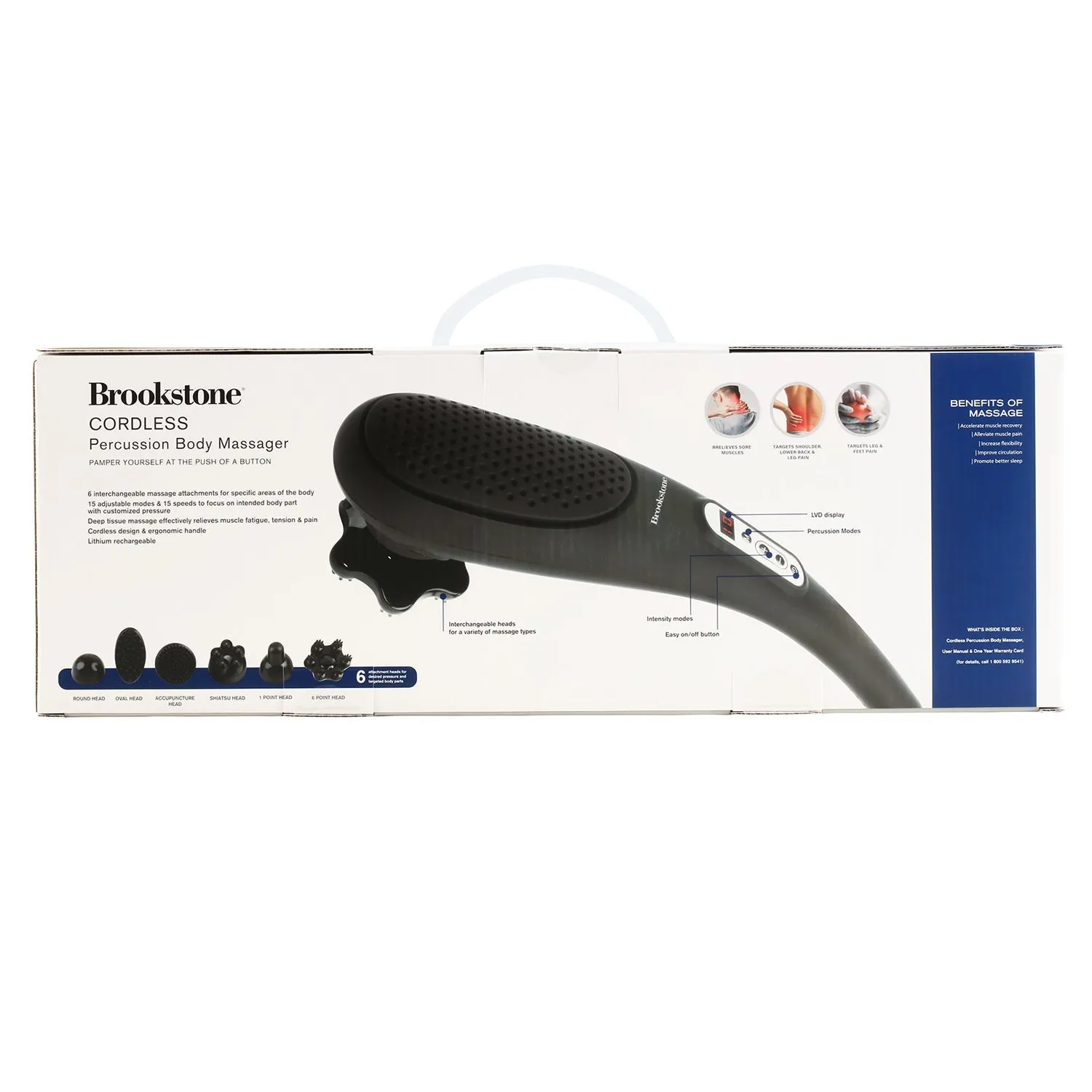 Brookstone Rechargeable Handheld Body Massager