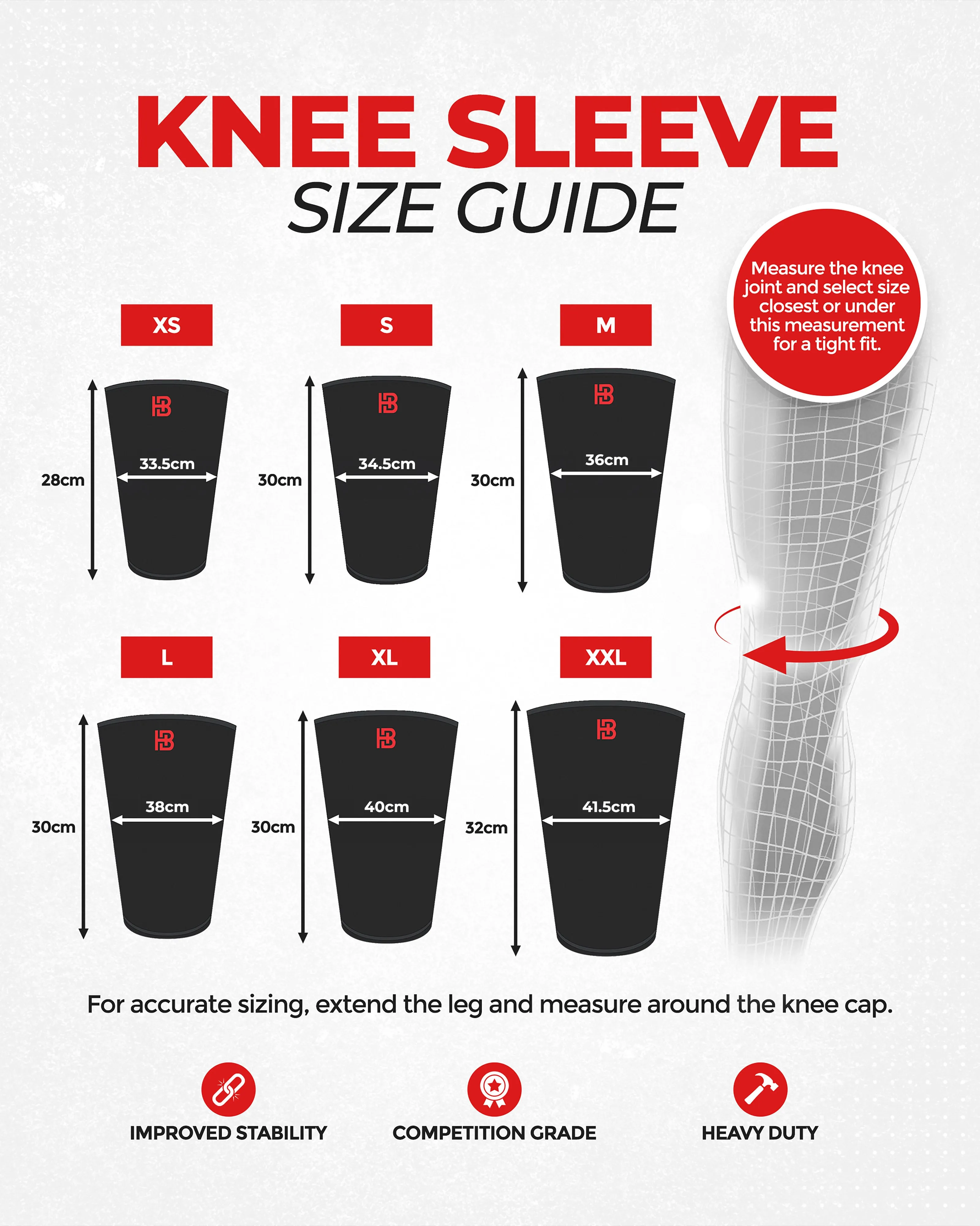 Classic Red V3 Knee Sleeve 7mm