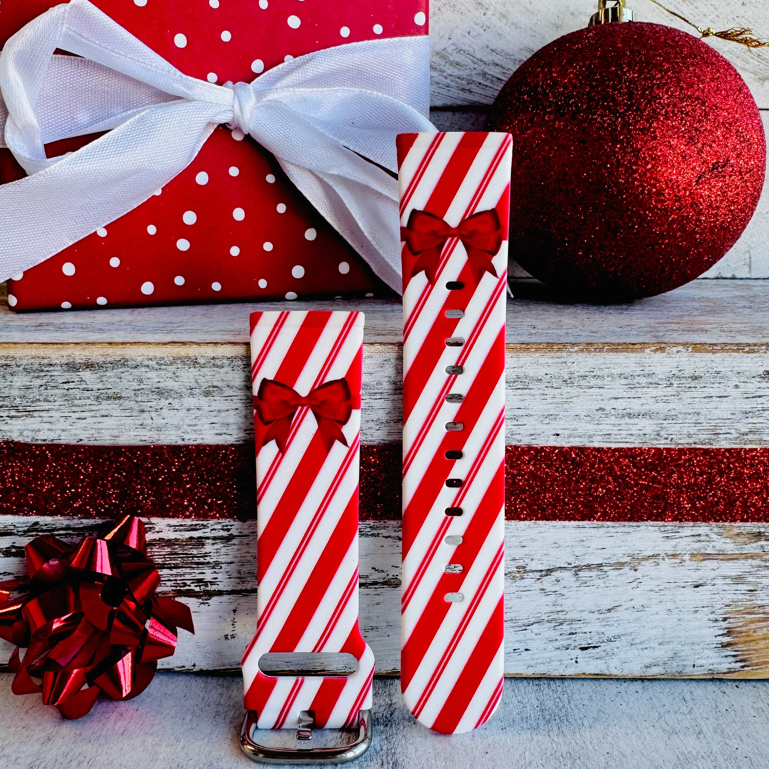Merry Holiday Gift Print Silicone Band For Fitbit Versa 3/4/Sense
