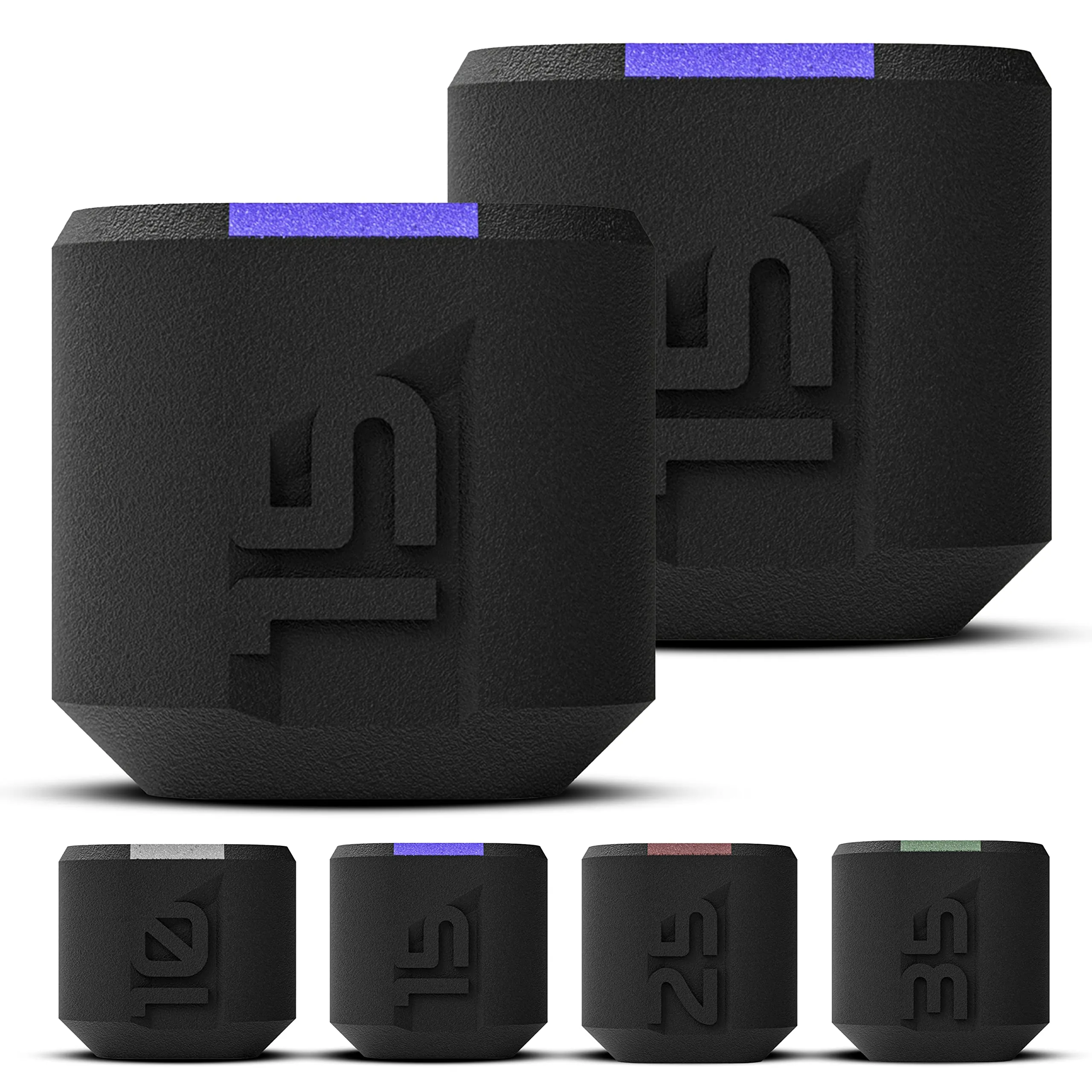 Wod Dark Elf Hybrid Dumbells 10-35lb - Cross Training Workout Equipment
